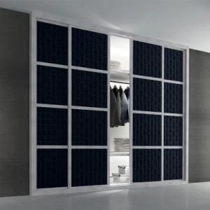 European Standard Sliding Wardrobe Door with Aluminum Frame &amp; Leather