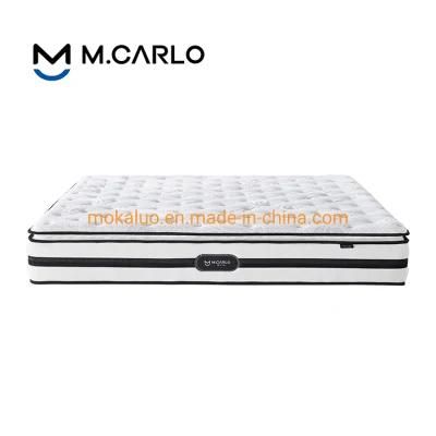 Hotel-Furniture-Bed-Mattress Twin-Single-Queen-King-Calking Size Knitted Fabric-Natural Latex Spring Mattress with-5-Zone