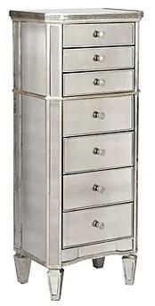 Brand Customized Various Brand Modern Mirrored 5 Drawers Tallboy