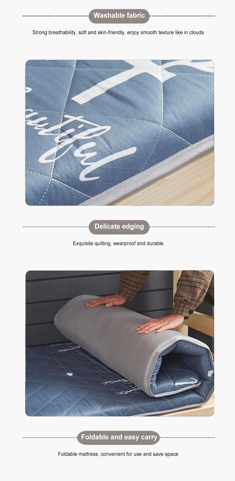 Sleepover Bed Mattress Pad Thin Multi-Purpose Breathable Comfortable Twin XL