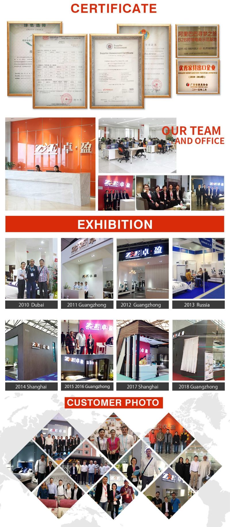 China Home Furniture Manufacturer Bedroom Standard MDF Plywood 4 Doors Wardrobe