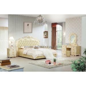 Neo-Classical Leather Storage Bed/King Size Leather Bed