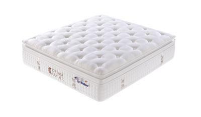 Medium Firm Pillow Euro Top Bread Micro Coil Bed Latex Memory Foam Pocket Spring Mattress