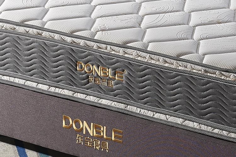 China Factory Wholesale Price Good Quality 5 Star Hotel Bedroom Latex Foam Double Pillow Top Pocket Spring Bed Mattress