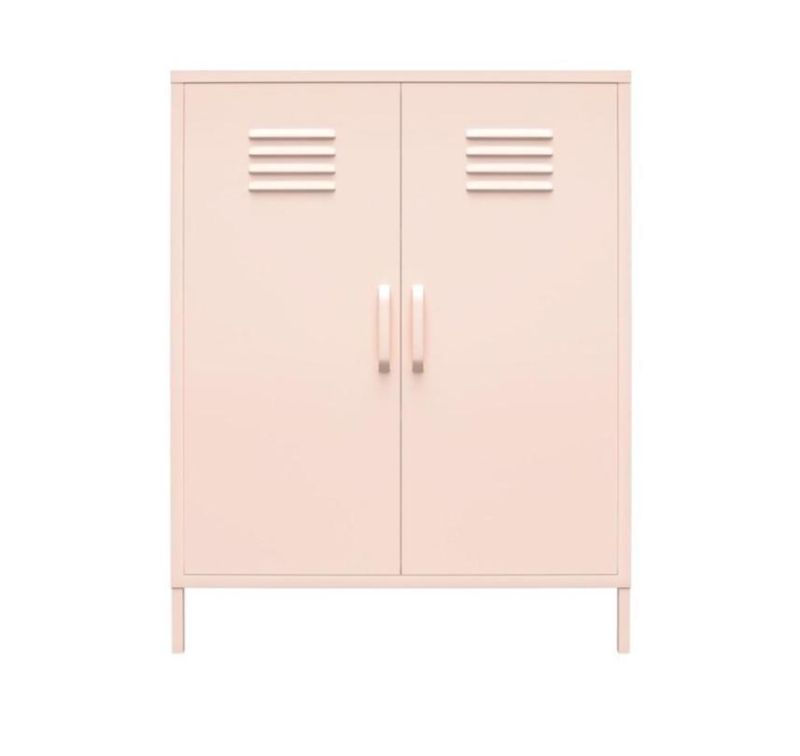 Simple Design 2 Door Metal Lockers Cabinets Steel Storage File Clothes Locker