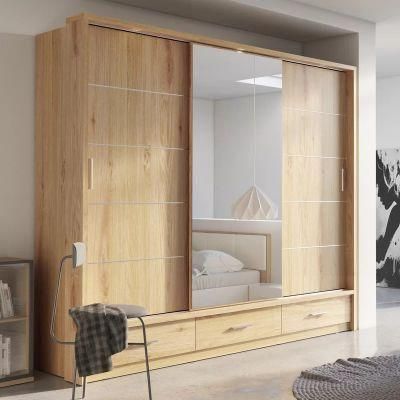 Sliding Door Simple Wardrobe Home Small Bedroom Economical Cabinet Wooden Large Capacity Wardrobe