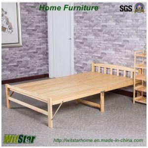 Single-Headed Foldable Wooden Bed for Bedroom Furniture (WS16-0075, for sleeping)