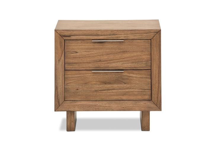 Wooden Nightstand with Two Drawes