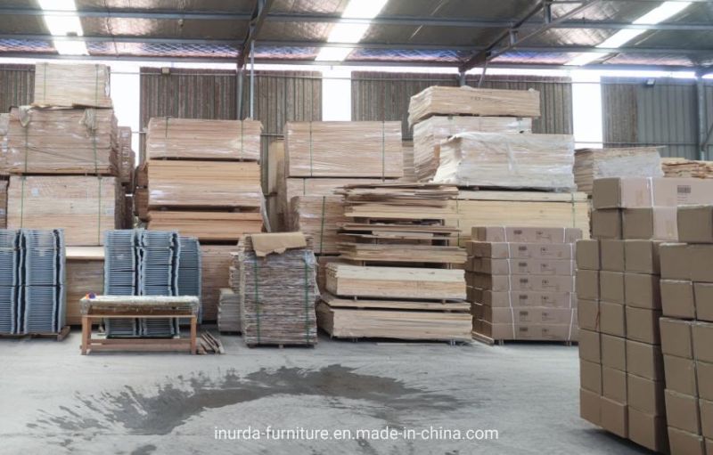 Double Size Pine Solid Wood Frame Bed with Plank