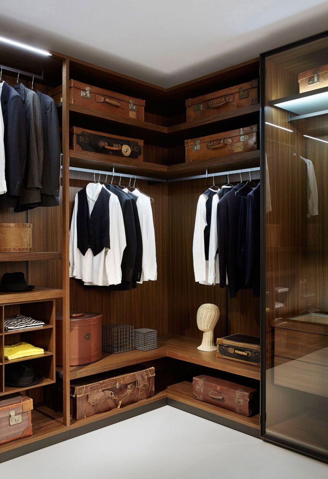 Modern Transparent Glass Door Wardrobe Bedroom Furniture