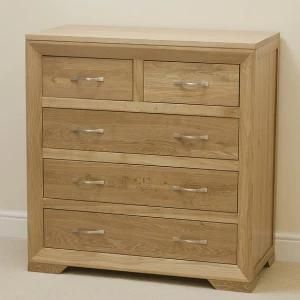 Living Room Furniture/Wooden Furniture Solid Oak 5 Drawers Chest