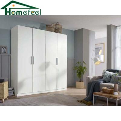 Cheap Modern Minimalist Design White 2 Door Wooden Wardrobe Home