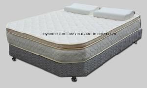 5 Star Hotel King Size Bed Base and Pillow Top Spring Mattresses with Boxspring