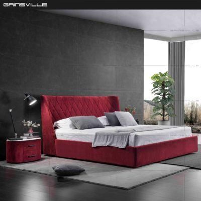 Luxury Italian Style Modern Furniture Bed Room Furniture Bedroom Set Upholstered Velvet Beds Gc1825