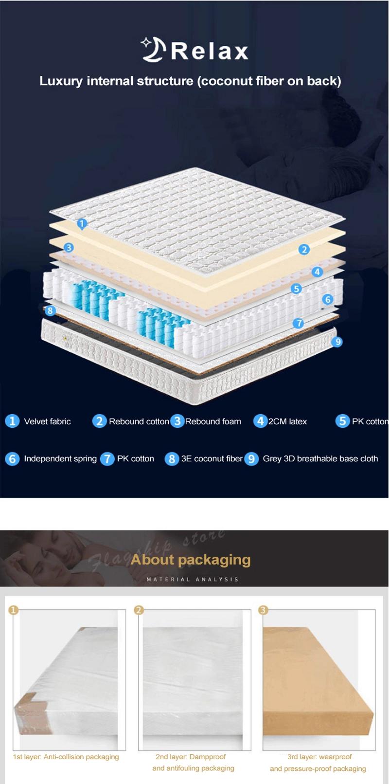 Hotel Memory Foam Mattress Spring Compressed for King Bed