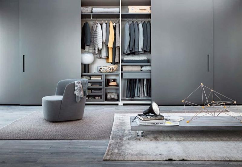 Wholesale Custom Made Luxury German Wardrobe Sliding Wooden Garderobe