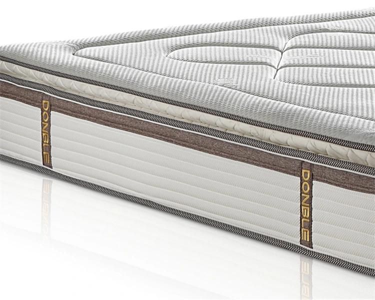 High Density Resilient Foam Customized Cooling Bamboo Fiber Wholesales Pocket Spring Hotel Mattress for Home and Hotel