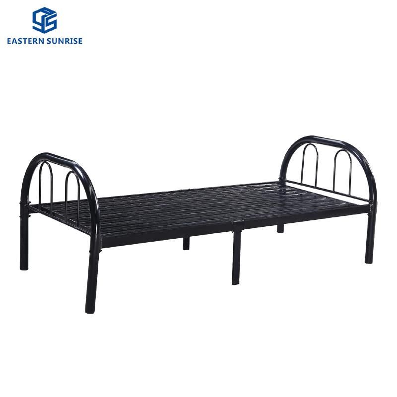 Heavy Duty Simple Steel Metal Single Bed for School Dormitory Army