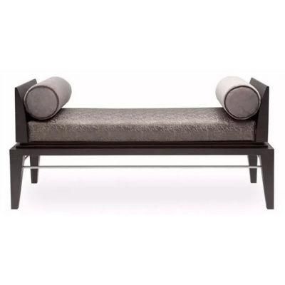 Factory Direct Wooden Frame Storage Bench with Bolster Pillows Bed End Stools