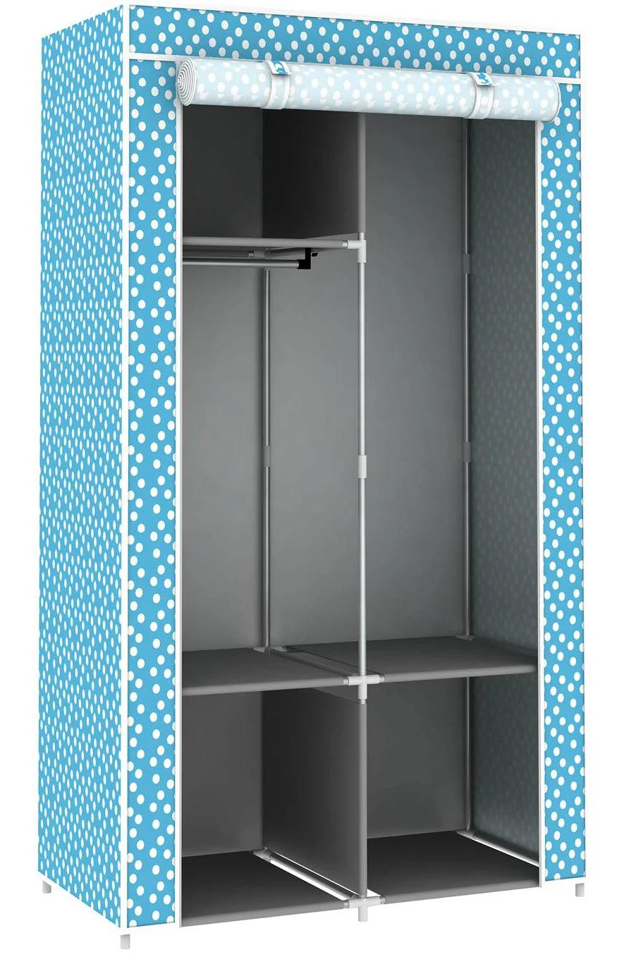 Portable Non-Woven Fabric Wardrobe for Clothes Quilt with Wheels