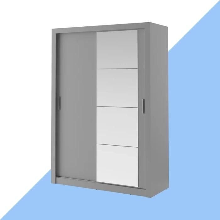 Factory Wholesale Simple Bedroom Clothes Storage Furniture Sliding Door Wardrobe