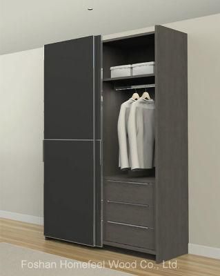 UV Gloss 2-Door Offset Sliding Door Bedroom Furniture Wardrobe (HF-SL01)