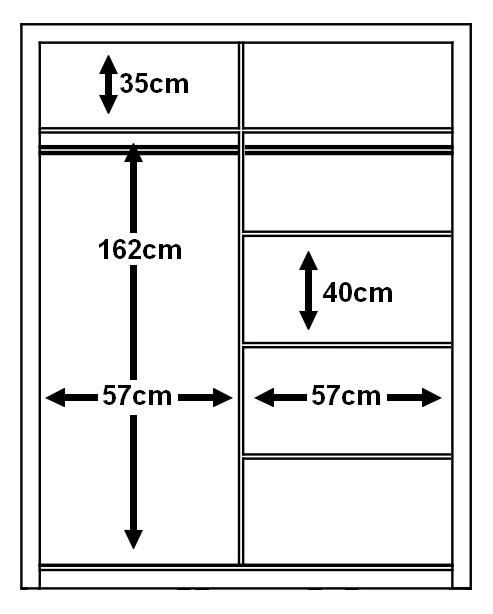 Modern Design Sliding Door Storage Wardrobe Wall Cabinet Bedroom Furniture Wardrobe