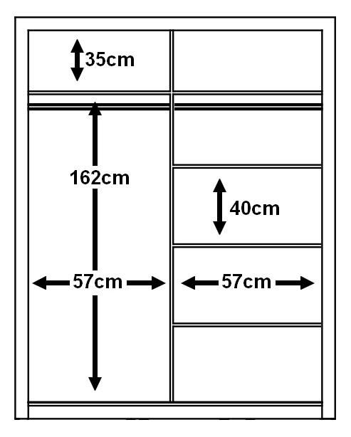 Modern Design Sliding Door Storage Wardrobe Wall Cabinet Bedroom Furniture Wardrobe