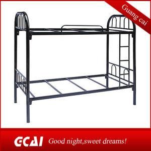 Commercial Side Rail Double Decker Bunk Bed with Satirs