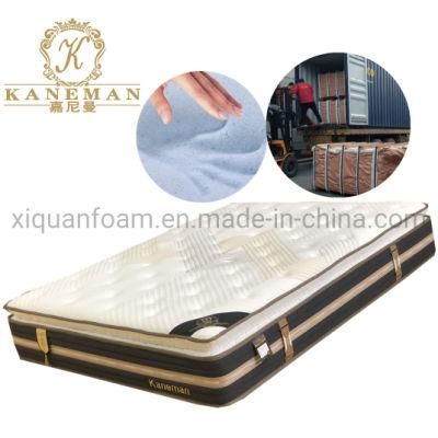 Vacuum Pack Memory Foam Spring Mattress Pillow Top Hotel Mattress in Pallet