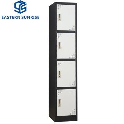 4 Doors Steel Clothes Cabinet Metal Wardrobe Storage Lockers