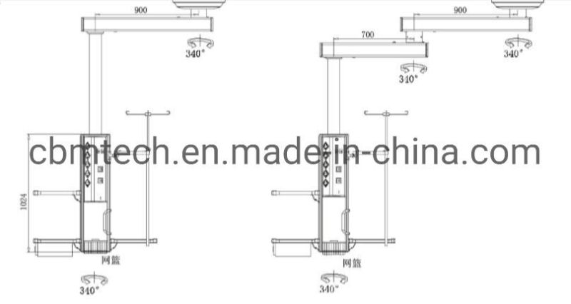 Hospital Single Arm Motorized Pendant Electrical Surgical Pendant