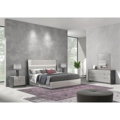 Nova Bedroom Furniture Sets High Gloss Mirror Dresser with 6 Drawer