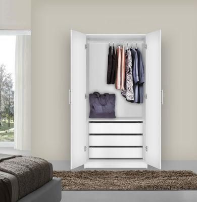 Contemporary Light Wardrobe Wardrobe Closet with Mirror Door