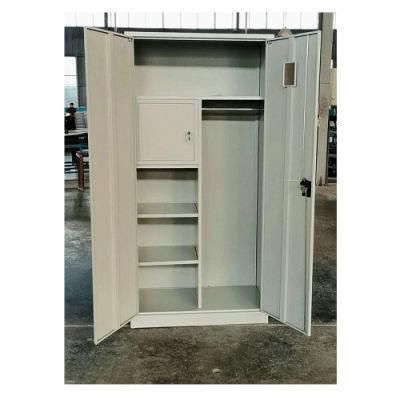 Chinese Kd Structure Office Clothes Furniture Designs Bedroom Cabinet Metal Wardrobe
