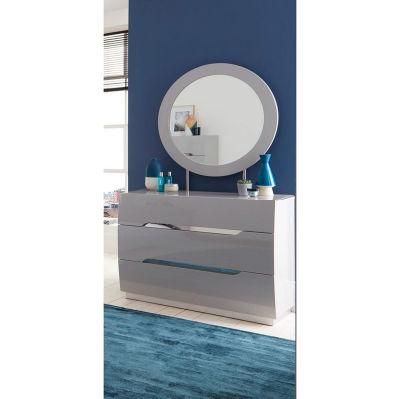Nova Bedroom Furniture 3-Drawer Chest with Round Mirror