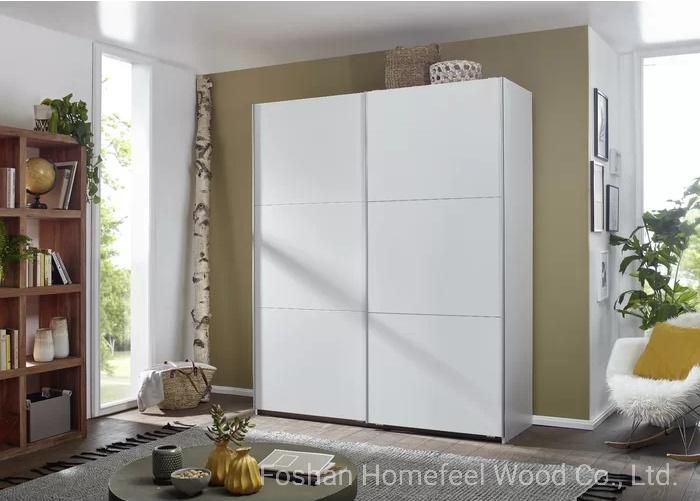 Wholesale Modern Design Wooden Storage Bedroom Furniture Sliding Door Wardrobe (HF-WB20)