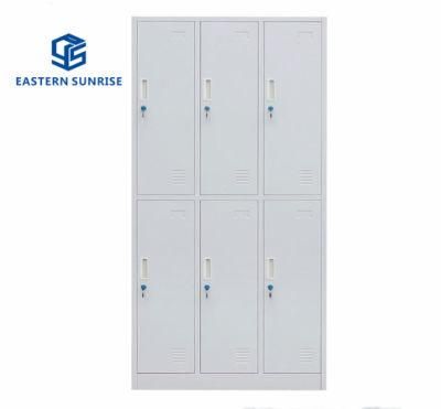 Wholesale Metal Storage Wardrobe with 6 Doors for Dormitory