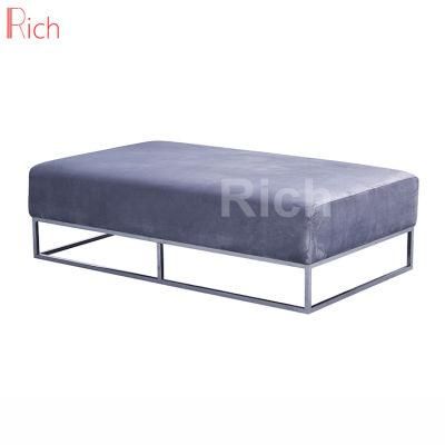 Metal Base Home Furniture Bed End Living Room Velvet Sofa Bench
