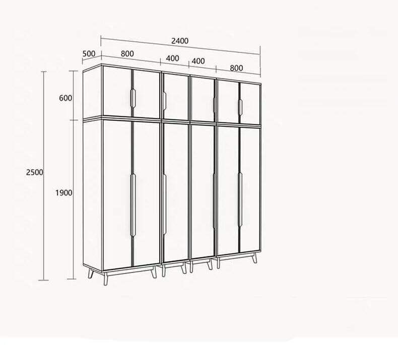 Customized Modern Design Hotel Bedroom Furniture Wooden Storage Wardrobe