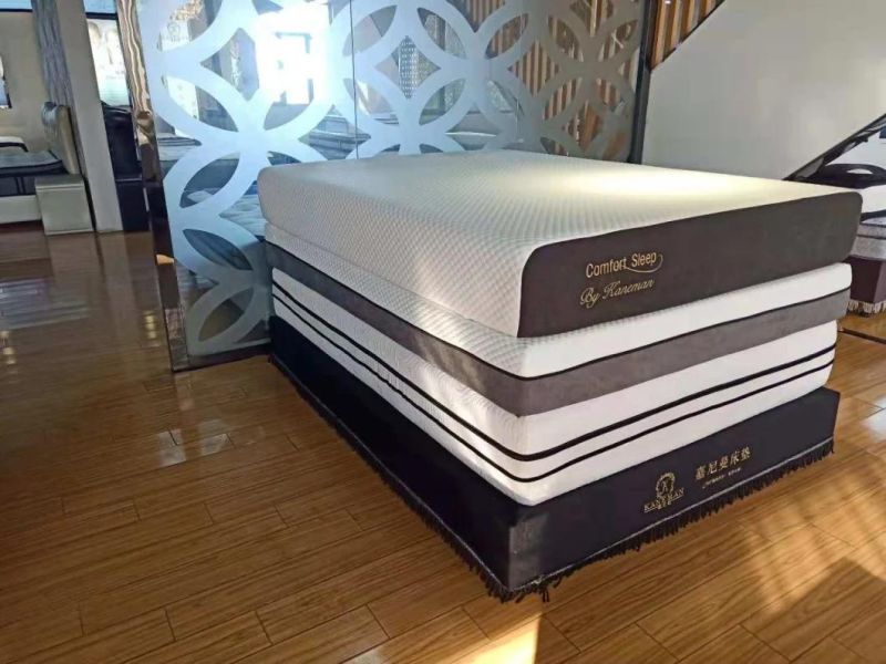 10 Inch Luxury Latex Cool Gel Memory Foam Mattress Roll in Color Box