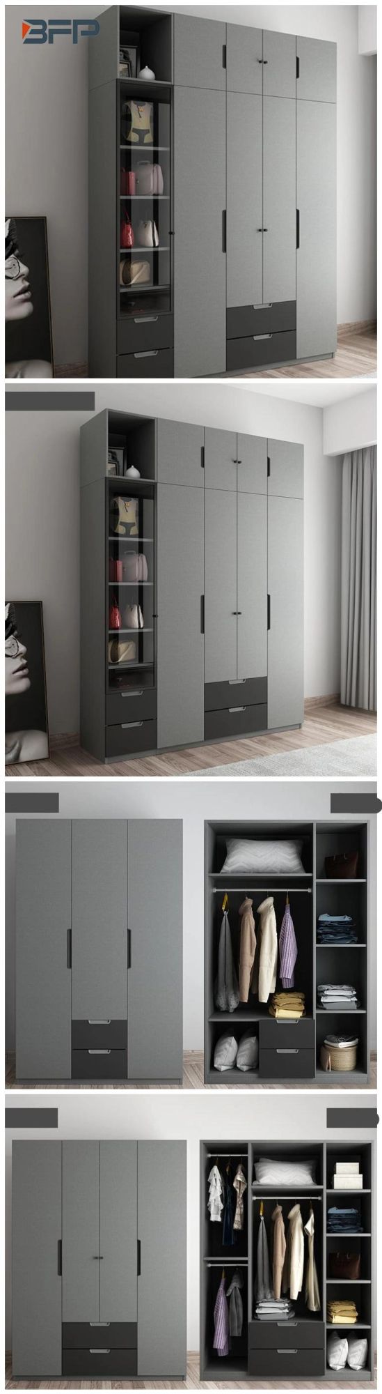 Bedroom Furniture Modern Wardrobes Melamine Bedroom Wardrobe