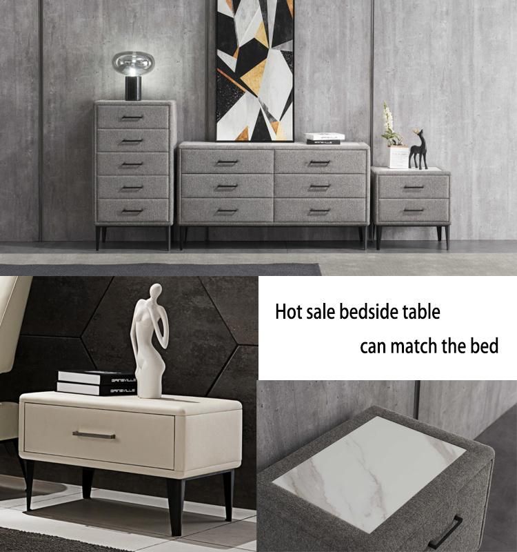 New Modern Furniture Foshan Furniture Market Price Leather Bed Home Bedroom Furniture
