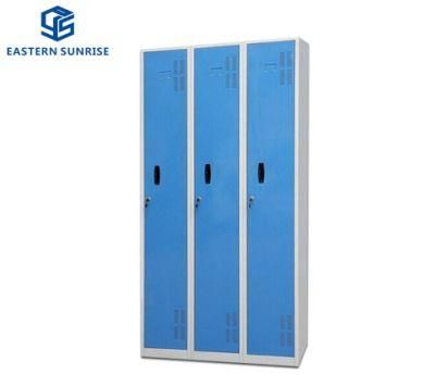 Labour/Employee Use Metal Steel Storage Locker with Hanger/Mirror/Adjustable Shelf Inside