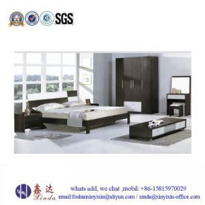 China Factory Bedroom Furniture Simple Double Wooden Bed (B16#)