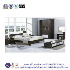 China Factory Bedroom Furniture Simple Double Wooden Bed (B16#)