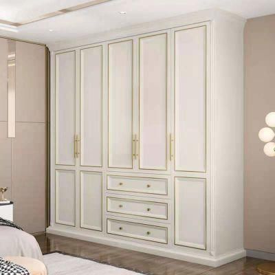 Modern Simple Nordic Pure White Bedroom Wardrobe