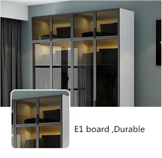 Modern Furniture Simple Design Cartoon Wooden Baby Clothes Wooden Wardrobe for Bedroom