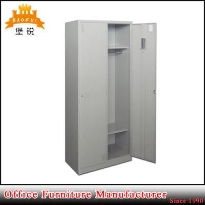 Two Door Steel Clothes Cabinet Metal Wardrobe