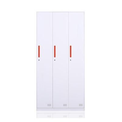 High Quality Cheap 3 Door School Storage Metal Locker Wardrobe